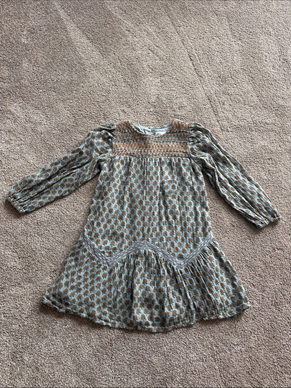 Zara Floral Smocked Dress